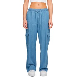 панталони,дамски,панталони,urban,classics,light,denim,cargo,pants,blue