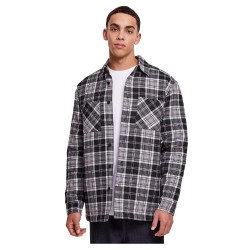 карирана,риза,мъжки,ризи,urban,classics,padded,checked,long,sleeve,shirt,grey
