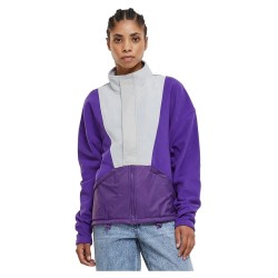 Яке Urban classics Polarfleece tracksuit jacket - Purple (Real Violer / Light Asphalt) яке,дамски,анцузи,urban,classics,polarfleece,tracksuit,jacket,purple,(real,violer,light,asphalt)