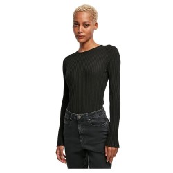 тениска,дамски,тениски,urban,classics,rib,knit,long,sleeve,t,shirt,black,(black)