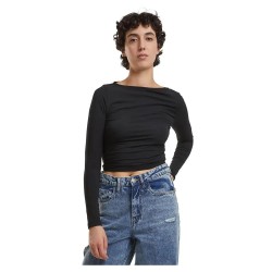 тениска,дамски,тениски,urban,classics,ruffled,super,slim,long,sleeve,t,shirt,black