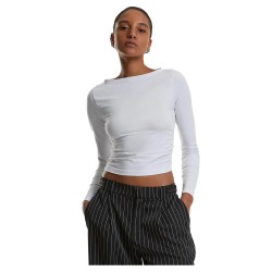 тениска,дамски,тениски,urban,classics,ruffled,super,slim,long,sleeve,t,shirt,white,(white)
