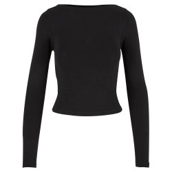 тениска,дамски,тениски,urban,classics,ruffled,super,slim,long,sleeve,t,shirt,2,units,black