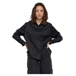 риза,с,дълъг,ръкав,дамски,блузи,дамски,ризи,urban,classics,satin,long,sleeve,shirt,black