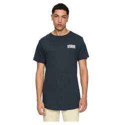 Тениска Urban classics Shaped Long Print short sleeve T-shirt - Blue (Navy) тениска,мъжки,тениски,дамски,тениски,urban,classics,shaped,long,print,short,sleeve,t,shirt,blue,(navy)