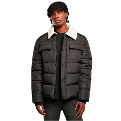 яке,мъжки,якета,urban,classics,sherpa,collar,padded,jacket,black