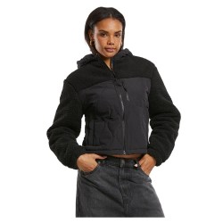 яке,дамски,якета,и,палта,urban,classics,sherpa,crinkle,nylon,mix,jacket,black