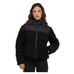 яке,дамски,якета,и,палта,urban,classics,short,sherpa,mix,padded,jacket,black