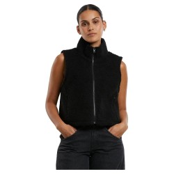 Потник Urban classics Short Sherpa vest - Black (Black) потник,дамски,потници,urban,classics,short,sherpa,vest,black,(black)
