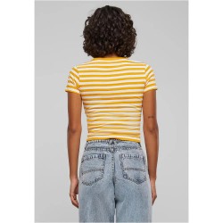 тениска,дамски,тениски,urban,classics,short,striped,short,sleeve,t,shirt,white,magic,mango,(yellow)