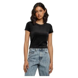тениска,дамски,тениски,urban,classics,short,velved,short,sleeve,t,shirt,black,(black)