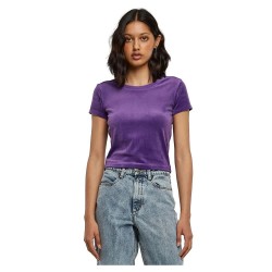 тениска,дамски,тениски,urban,classics,short,velved,short,sleeve,t,shirt,purple,(real,violet)