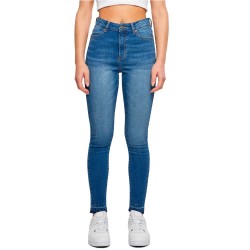 дънки,дамски,панталони,urban,classics,skinny,open,hem,high,waist,jeans,blue,washed,(blue)