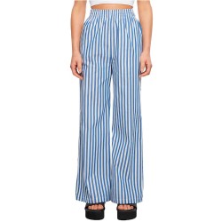 панталони,дамски,панталони,urban,classics,striped,loose,pants,blue