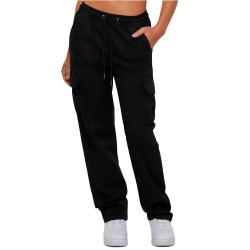 панталони,дамски,панталони,urban,classics,twill,high,waist,cargo,pants,black,(black)
