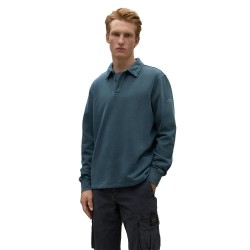 блуза,с,яка,мъжки,блузи,с,яка,ecoalf,lucas,long,sleeve,polo,steel,blue,(blue)