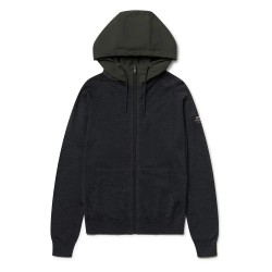 блуза,мъжки,пуловери,ecoalf,peral,full,zip,sweatshirt,black,(dark,grey,melange)