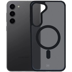 други,аксесоари,3mk,galaxy,s23,smoke,magcase,phone,case,5g,clear,(clear,black)