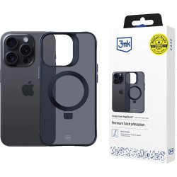 3MK IPhone 15 pro Smoke Case Mag&Stand phone case - Grey (Black) други,аксесоари,3mk,iphone,15,pro,smoke,case,mag&stand,phone,case,grey,(black)