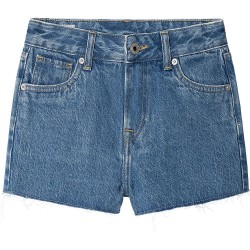 къси,панталони,детски,панталони,pepe,jeans,a,line,jr,high,waist,denim,shorts,denim,medium,blue,rigid,denim,(blue)