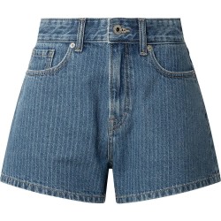 къси,панталони,дамски,панталони,pepe,jeans,a,line,suzie,high,waist,denim,shorts,blue,(denim,medium,blue,stripe)