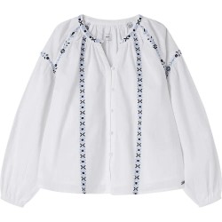 риза,с,дълъг,ръкав,детски,ризи,pepe,jeans,ada,long,sleeve,shirt,white