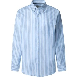 риза,с,дълъг,ръкав,мъжки,ризи,pepe,jeans,aran,long,sleeve,shirt,blue