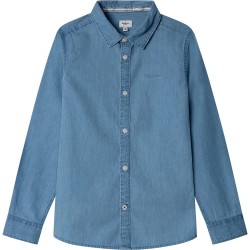 риза,с,дълъг,ръкав,детски,ризи,pepe,jeans,chadman,long,sleeve,shirt,indigo,blue,(blue)