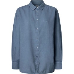 риза,с,дълъг,ръкав,дамски,блузи,дамски,ризи,pepe,jeans,chipper,long,sleeve,shirt,blue,(steel,blue)
