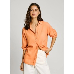 риза,с,дълъг,ръкав,дамски,блузи,дамски,ризи,pepe,jeans,chipper,long,sleeve,shirt,washed,orange,(orange)