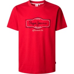 тениска,мъжки,тениски,pepe,jeans,daxton,tee,short,sleeve,t,shirt,rugby,red,(red)