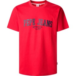 тениска,мъжки,тениски,pepe,jeans,derril,tee,short,sleeve,t,shirt,rugby,red,(red)