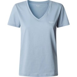 тениска,дамски,тениски,pepe,jeans,macy,short,sleeve,v,neck,t,shirt,dazed,blue,(blue)