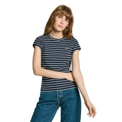 тениска,дамски,тениски,pepe,jeans,meribel,short,sleeve,t,shirt,dulwich,blue,(blue)