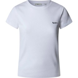 Тениска Pepe jeans Merida short sleeve T-shirt - White (White) тениска,дамски,тениски,pepe,jeans,merida,short,sleeve,t,shirt,white,(white)