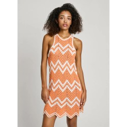 рокля,дамски,поли,и,рокли,pepe,jeans,oriana,sleeveless,dress,orange,(washed,orange)