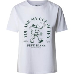 тениска,дамски,тениски,pepe,jeans,raquel,short,sleeve,t,shirt,white