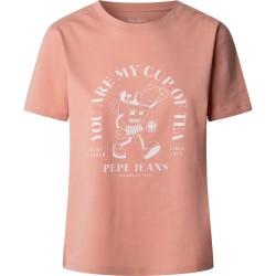 тениска,дамски,тениски,pepe,jeans,raquel,short,sleeve,t,shirt,pink,(washed,pink)