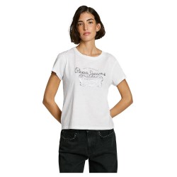 тениска,дамски,тениски,pepe,jeans,rosabella,short,sleeve,t,shirt,white