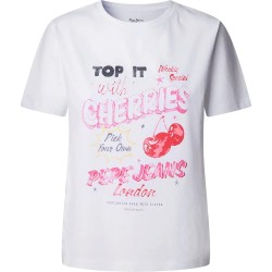тениска,дамски,тениски,pepe,jeans,roxane,short,sleeve,t,shirt,white,(white)