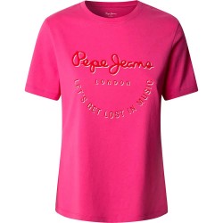 тениска,дамски,тениски,pepe,jeans,rumer,short,sleeve,t,shirt,pink,(fuchsia)