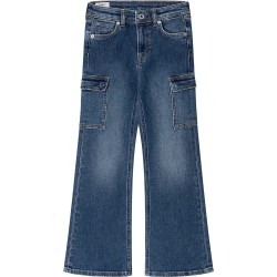детски,панталони,pepe,jeans,slim,flare,cargo,jeans,blue