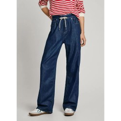дамски,панталони,pepe,jeans,straight,high,waist,jeans,blue