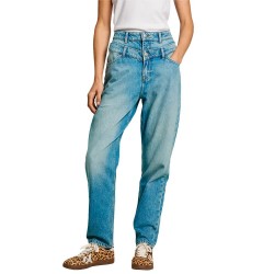дамски,панталони,pepe,jeans,tapered,high,waist,jeans,blue,(denim,10oz,blue,rigid,denim)