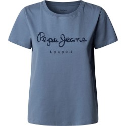 тениска,дамски,тениски,pepe,jeans,val,short,sleeve,t,shirt,steel,blue,(blue)