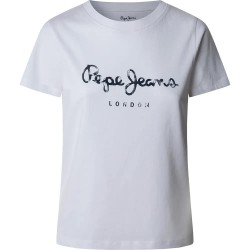 тениска,дамски,тениски,pepe,jeans,val,short,sleeve,t,shirt,white,(white)