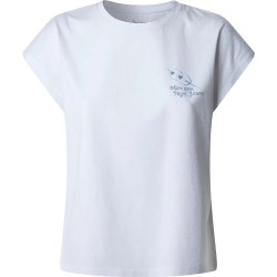 тениска,дамски,тениски,pepe,jeans,virginia,short,sleeve,t,shirt,white,(white)
