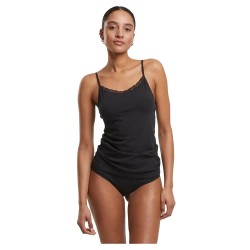 тениска,дамски,тениски,urban,classics,basic,cotton,lace,sleeveless,t,shirt,2,units,black,(black)