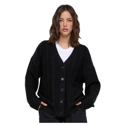 жилетка,дамски,пуловери,дамски,плетени,дрехи,urban,classics,cabel,knit,cardigan,black