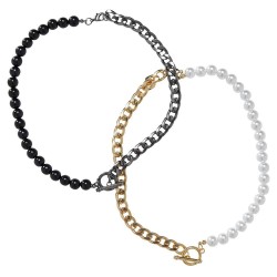 бижутерия,urban,classics,half,pearl,exchangable,necklace,2,units,golden,(gold)